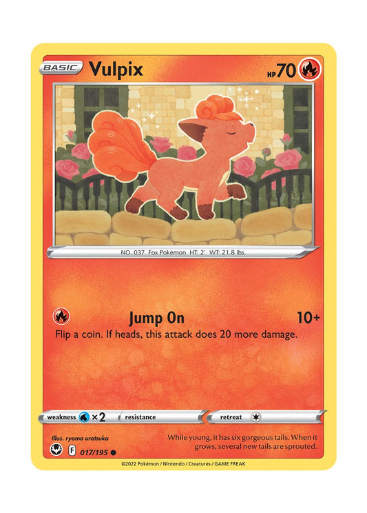 Vulpix - Reverse Holo (017/195) - Silver Tempest