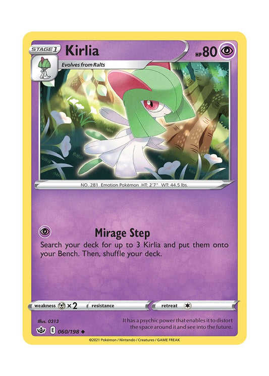 Kirlia - Reverse Holo (060/198) - Chilling Reign