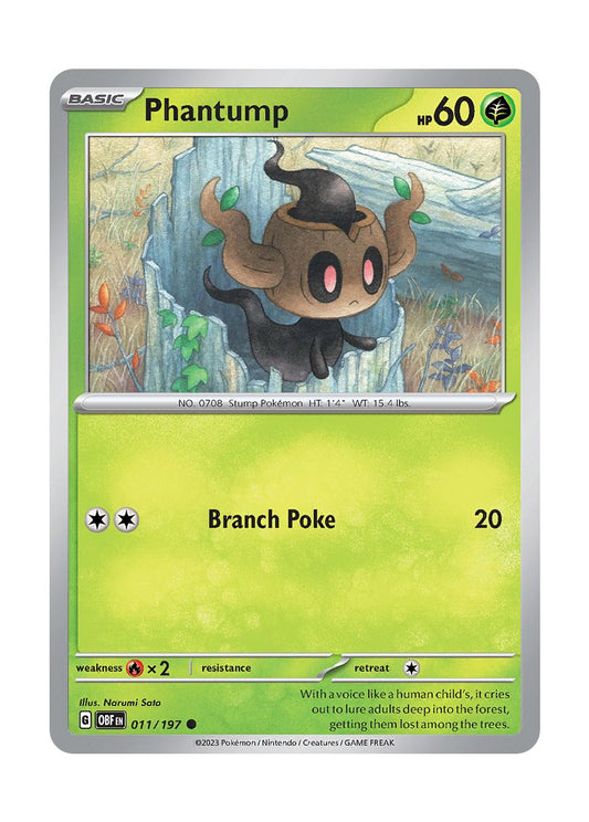 Phantump - Reverse Holo (011/197) - Obsidian Flames