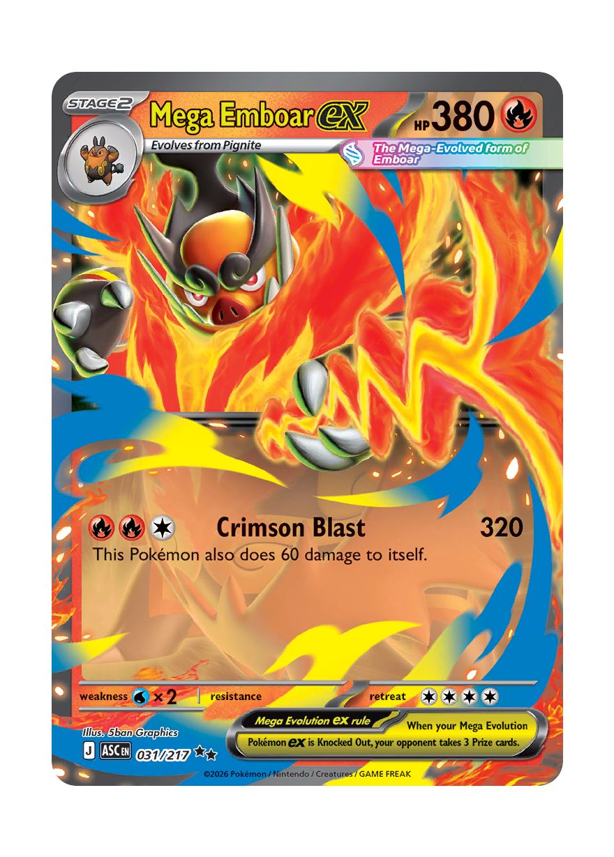 Mega Emboar ex (031/217) - Ascended Heroes