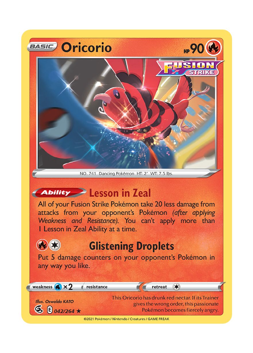 Oricorio - Reverse Holo (042/264) - Fusion Strike