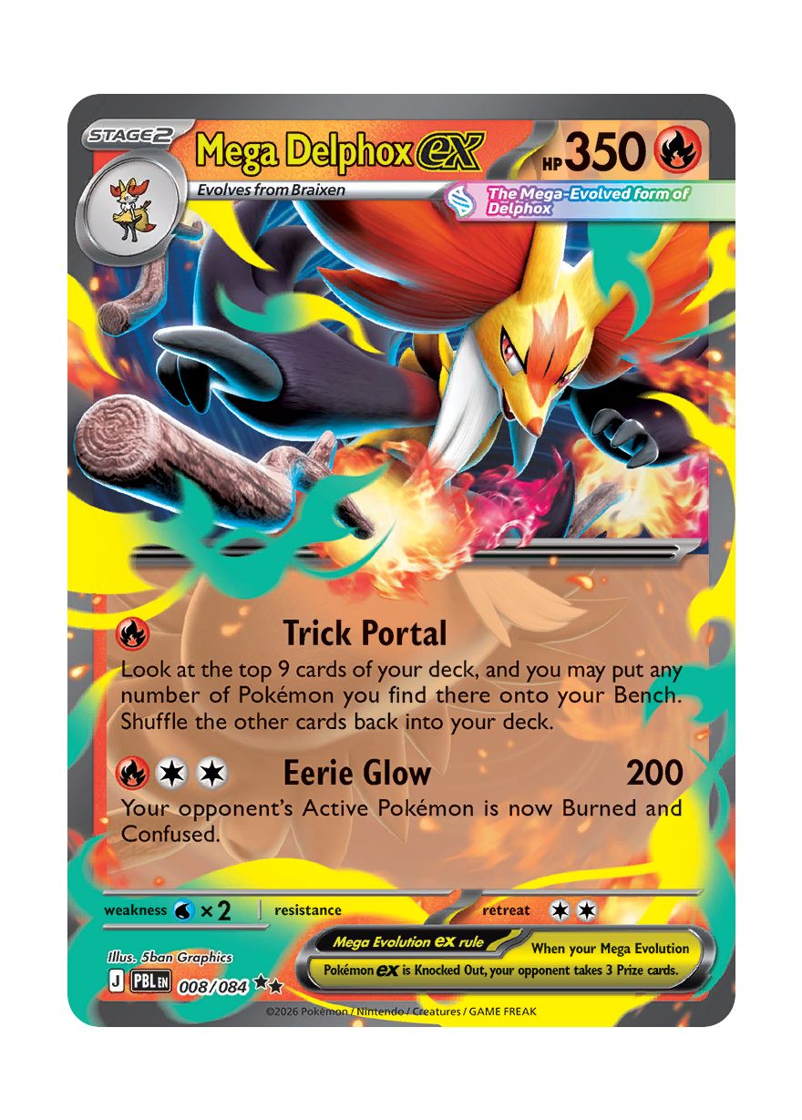 Mega Delphox ex (008/84) - Pitch Black