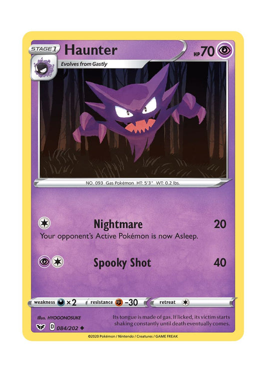 Haunter - Reverse Holo (084/202) - Sword & Shield