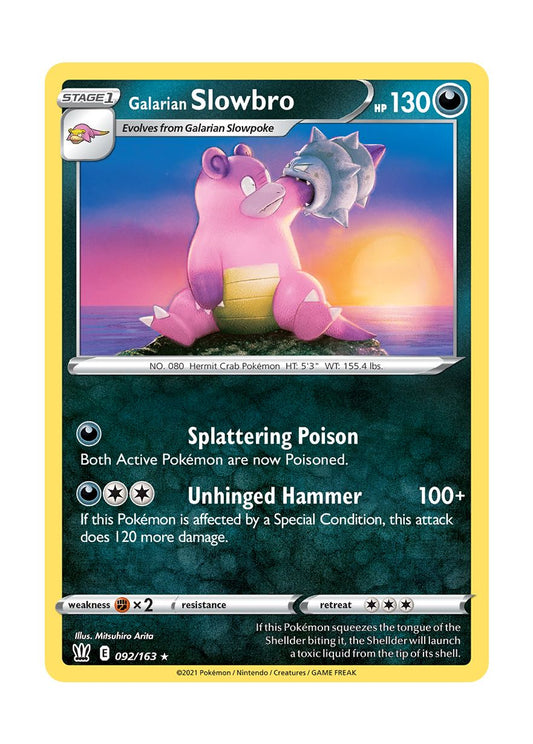 Galarian Slowbro - Reverse Holo (092/163) - Battle Styles