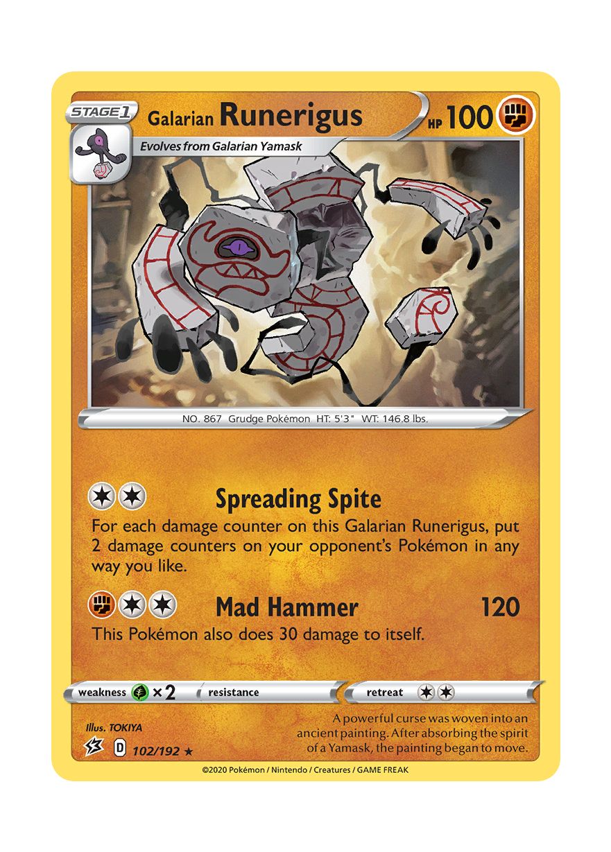 Galarian Runerigus - Reverse Holo (102/192) - Rebel Clash