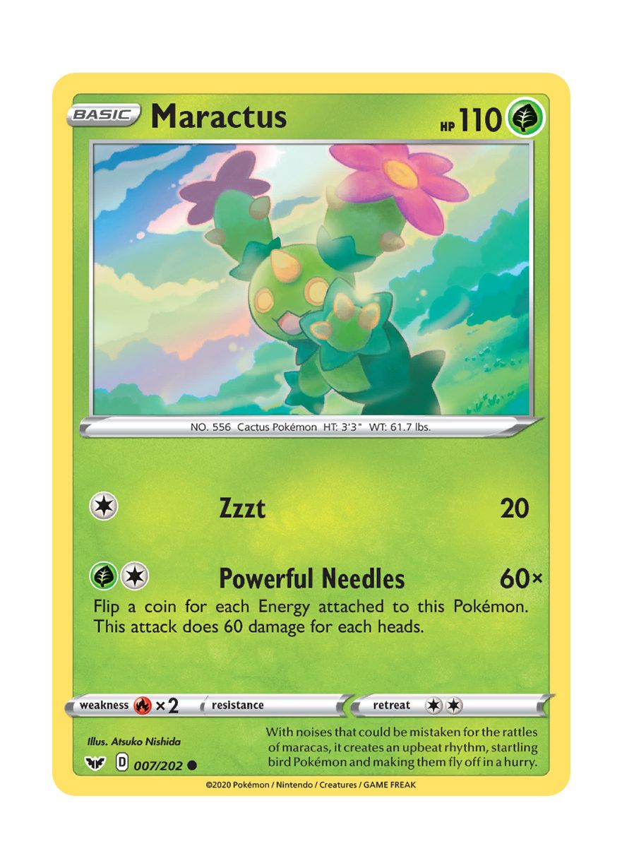Maractus - Reverse Holo (007/202) - Sword & Shield