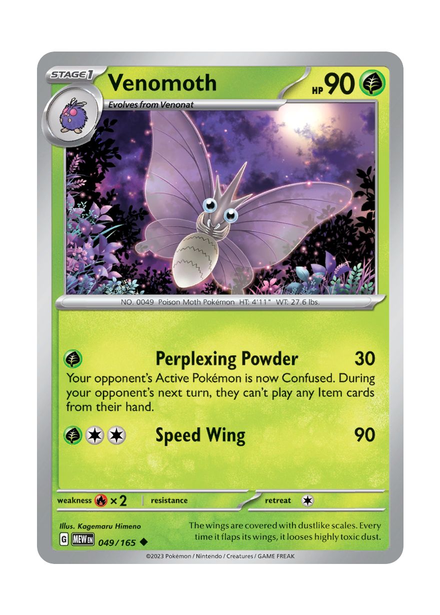 Venomoth - Reverse Holo (049/165) - 151