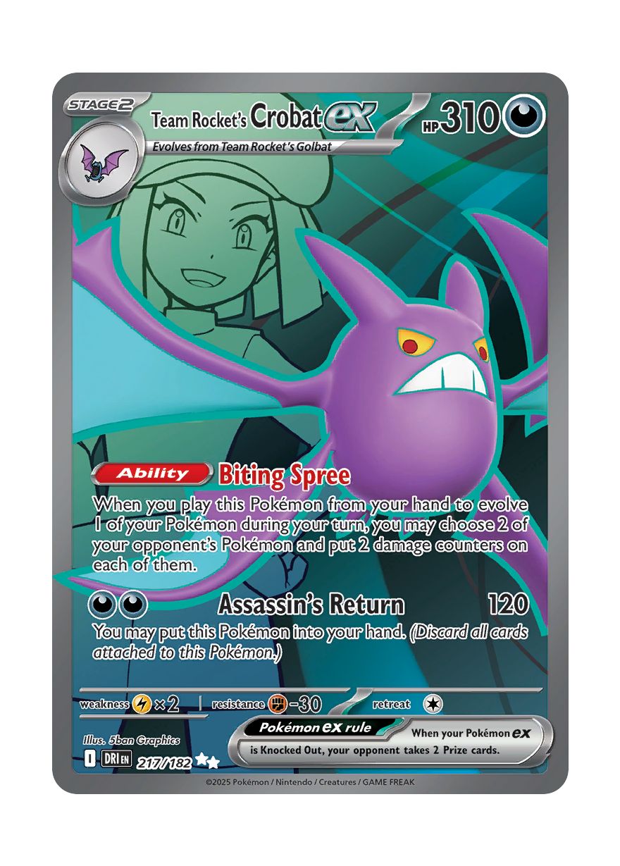 Team Rocket's Crobat ex (217/182) - Destined Rivals