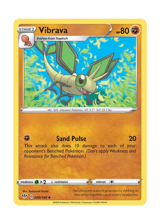 Vibrava - Reverse Holo (090/189) - Darkness Ablaze