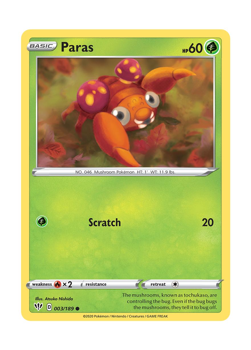 Paras - Reverse Holo (003/189) - Darkness Ablaze