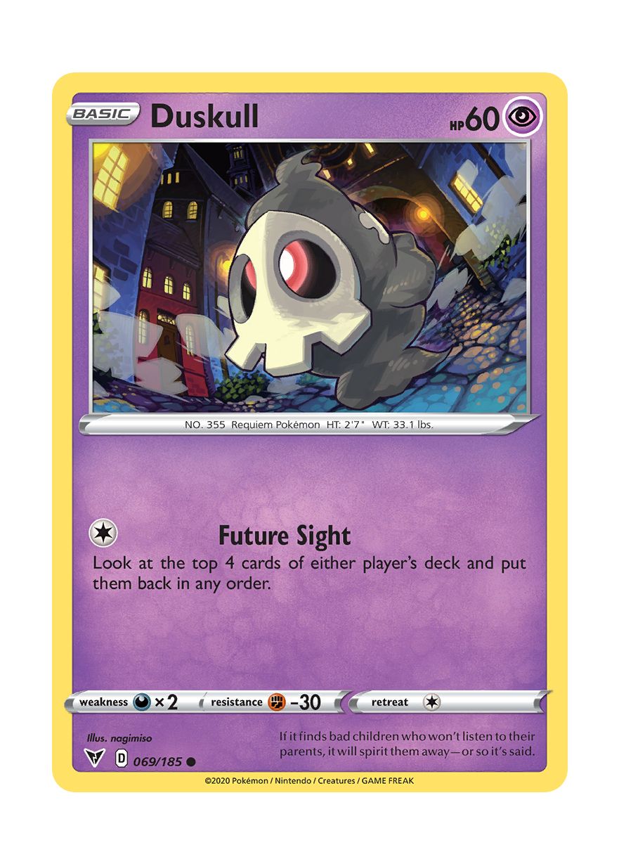 Duskull - Reverse Holo (069/185) - Vivid Voltage