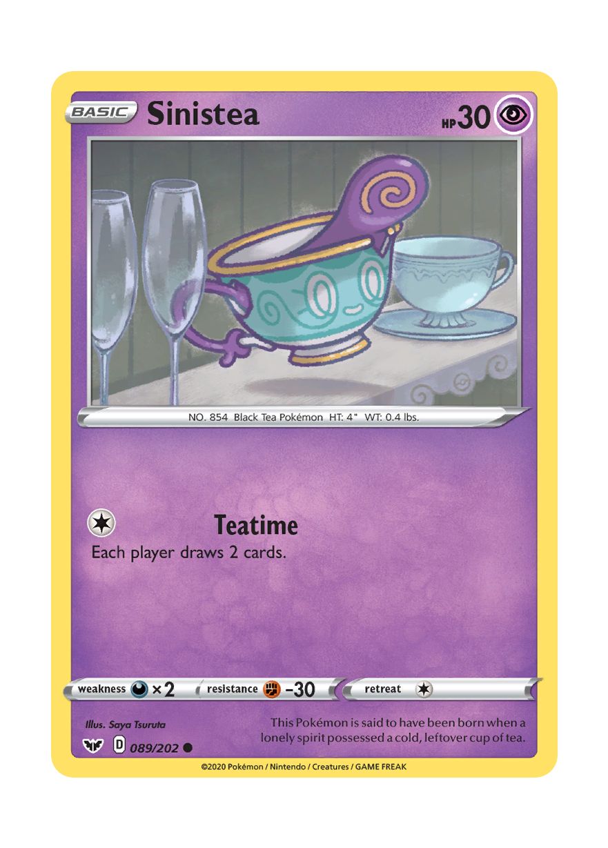 Sinistea - Reverse Holo (089/202) - Sword & Shield