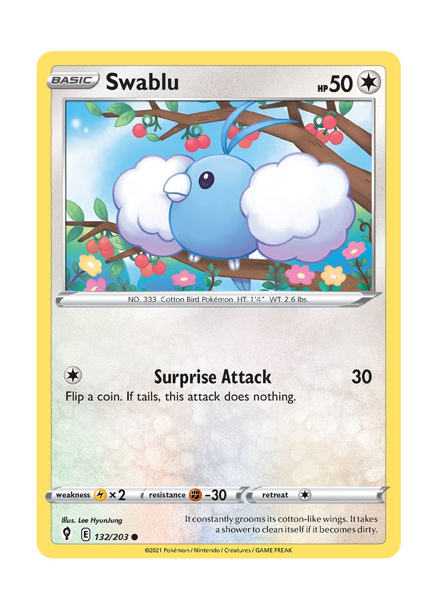 Swablu - Reverse Holo (132/203) - Evolving Skies