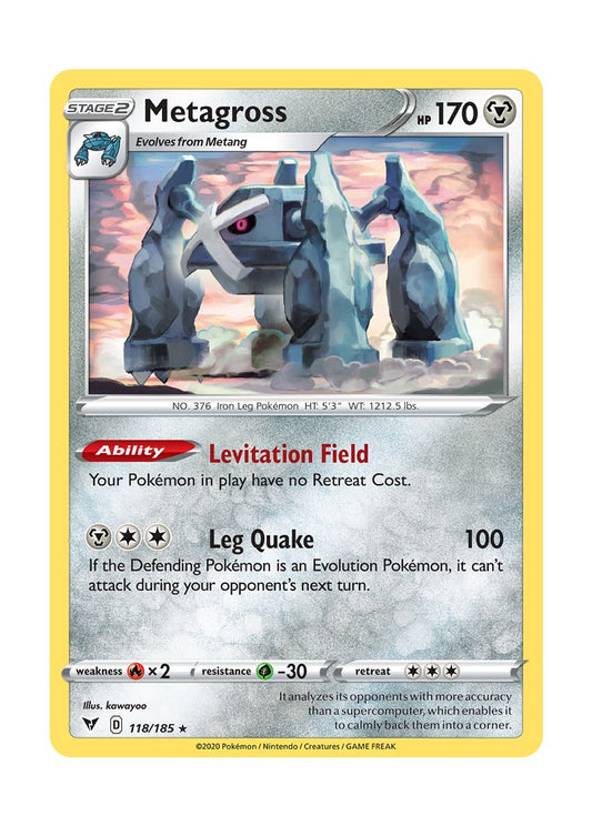 Metagross - Reverse Holo (118/185) - Vivid Voltage