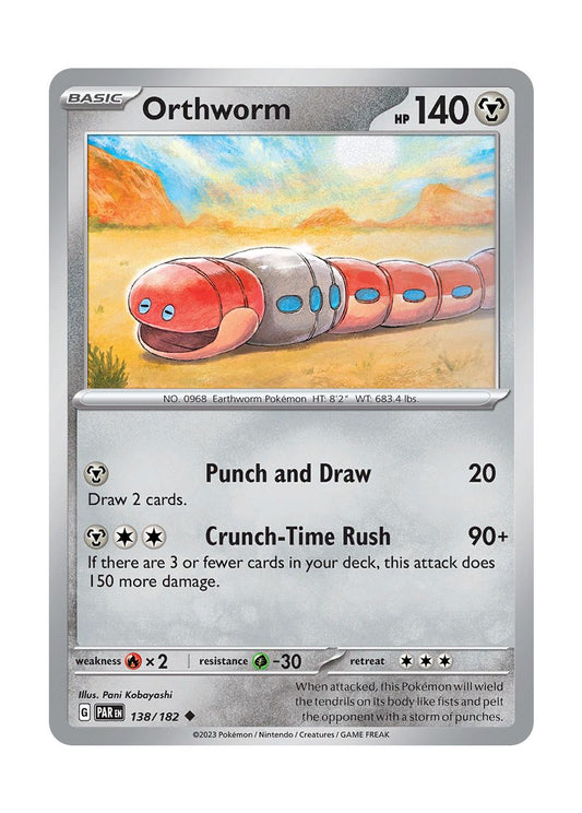 Orthworm - Reverse Holo (138/182) - Paradox Rift