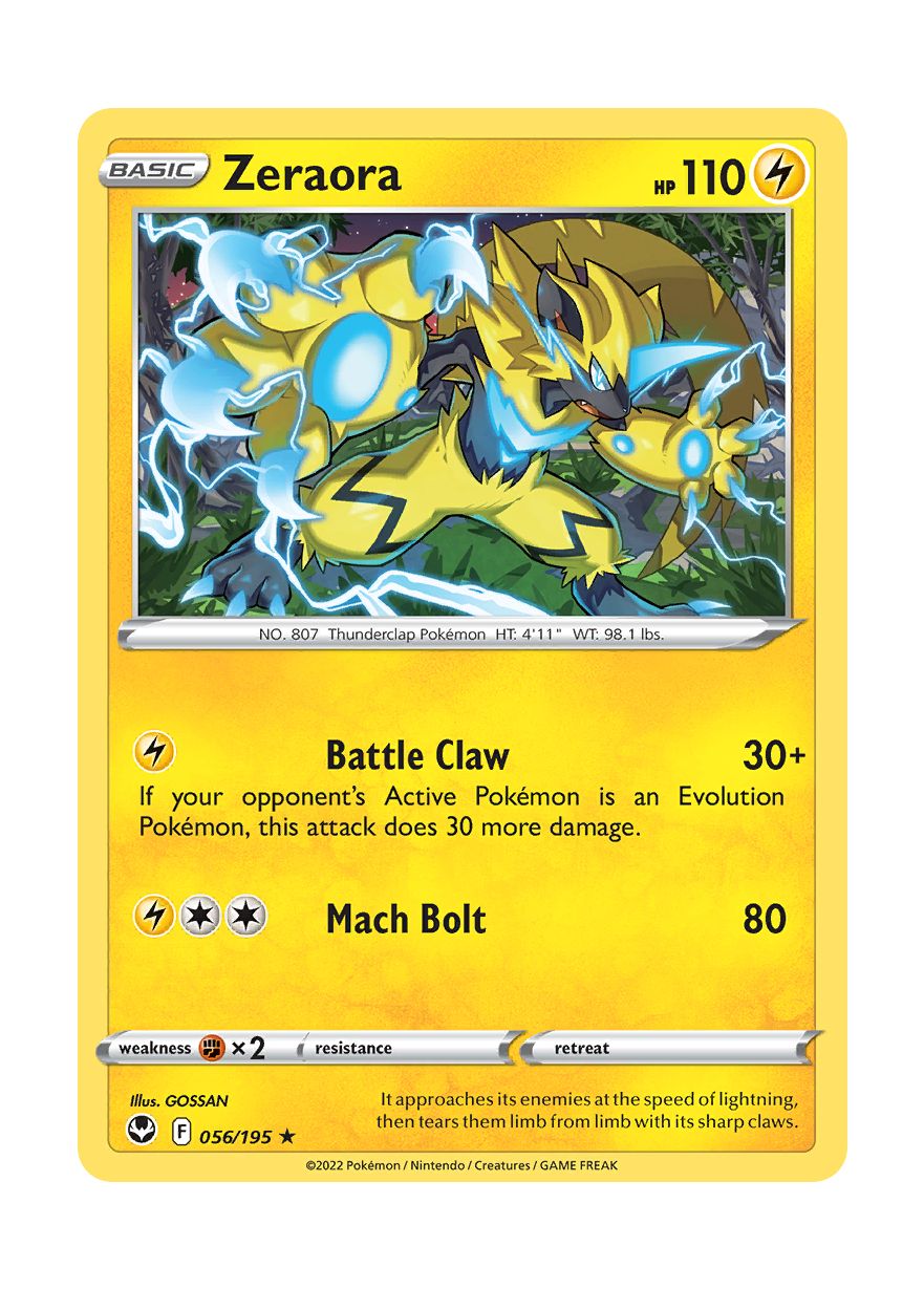 Zeraora - Reverse Holo (056/195) - Silver Tempest