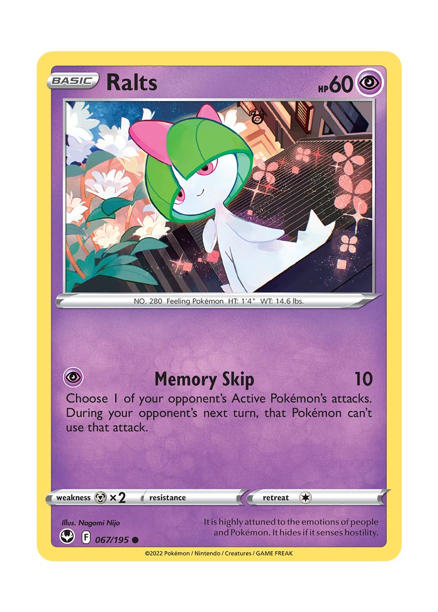 Ralts - Reverse Holo (067/195) - Silver Tempest