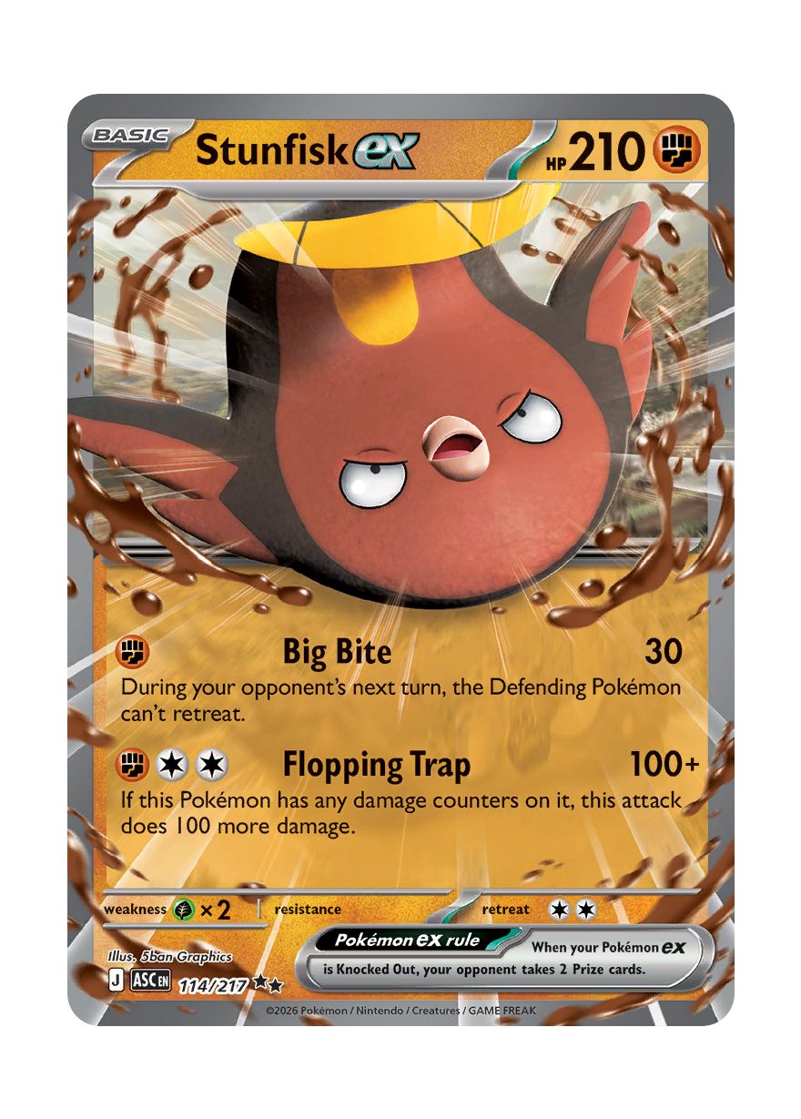 Stunfisk ex (114/217) - Ascended Heroes