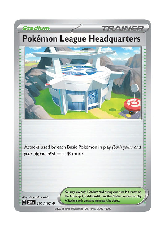 Pokémon League Headquarters - Reverse Holo (192/197) - Obsidian Flames