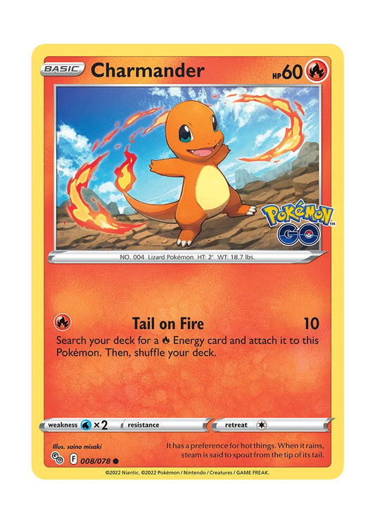 Charmander - Reverse Holo (008/78) - Pokémon GO