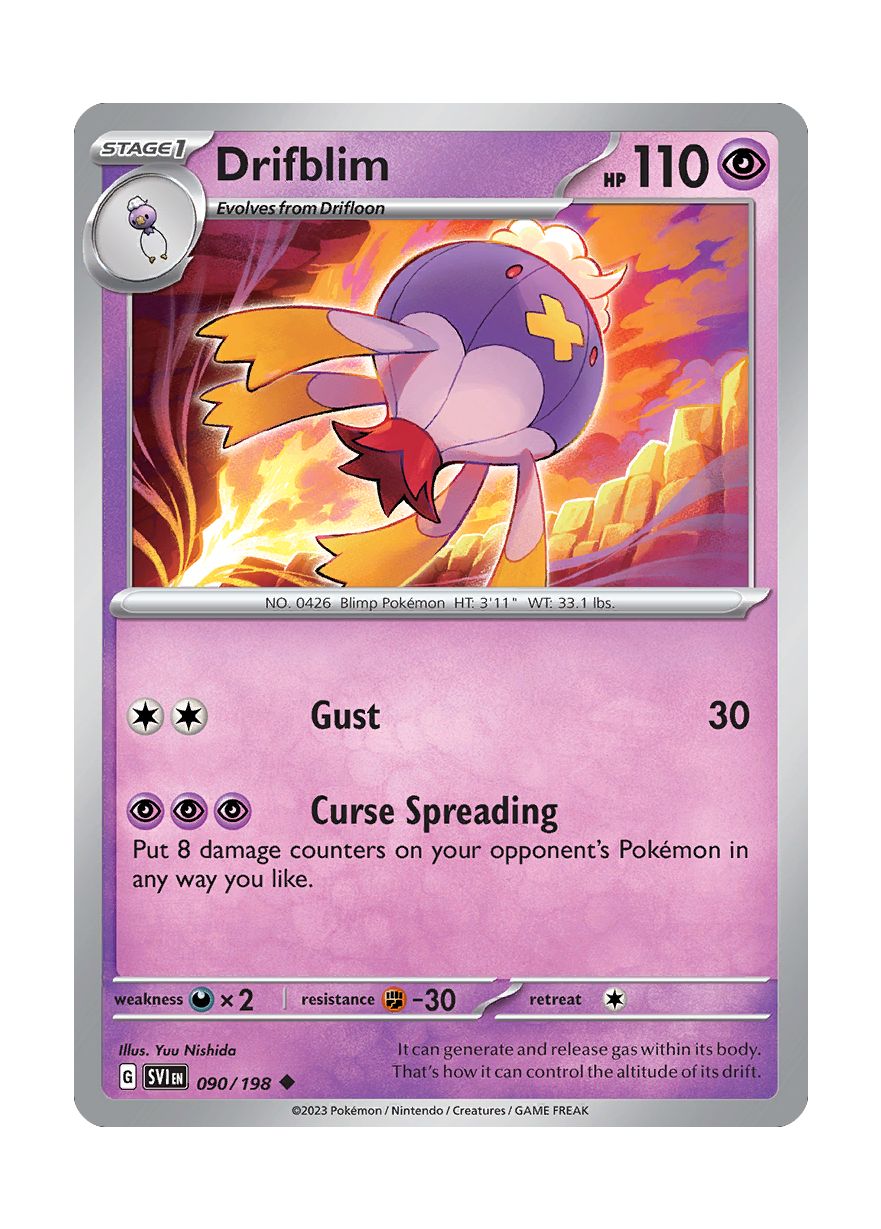 Drifblim - Reverse Holo (090/198) - Scarlet & Violet