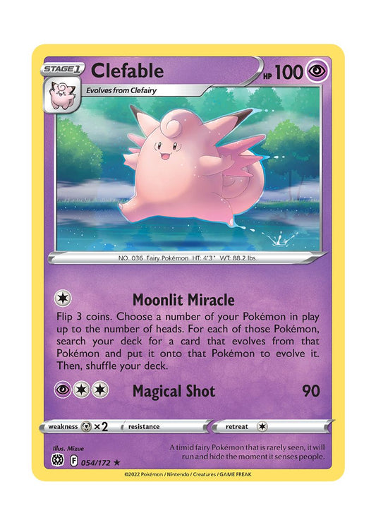 Clefable - Reverse Holo (054/172) - Brilliant Stars