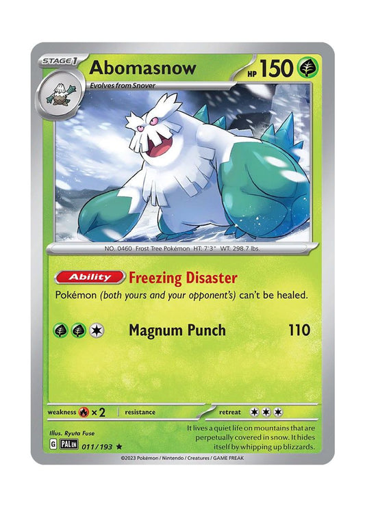 Abomasnow - Reverse Holo (011/193) - Paldea Evolved