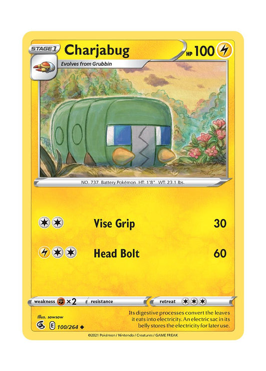 Charjabug - Reverse Holo (100/264) - Fusion Strike