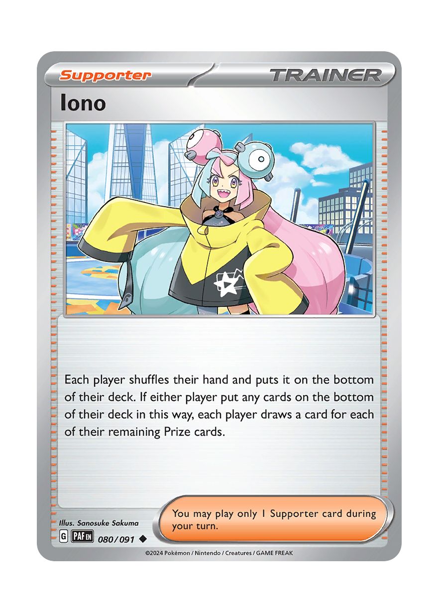 Iono - Reverse Holo (080/91) - Paldean Fates