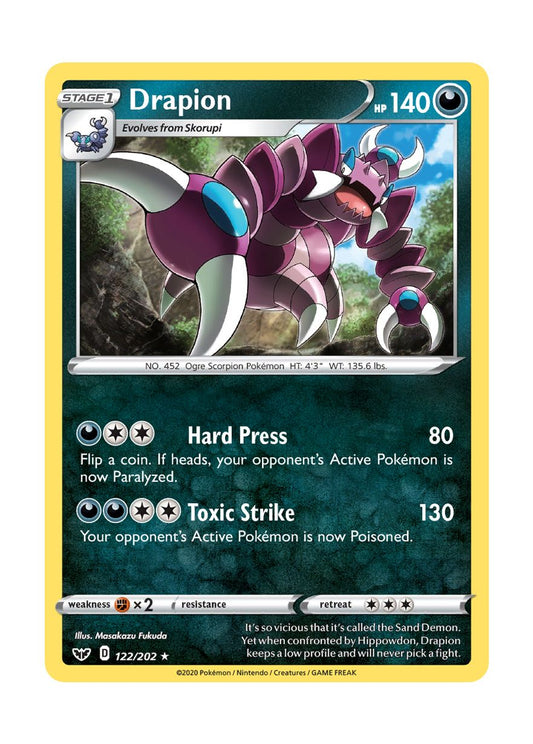 Drapion - Reverse Holo (122/202) - Sword & Shield