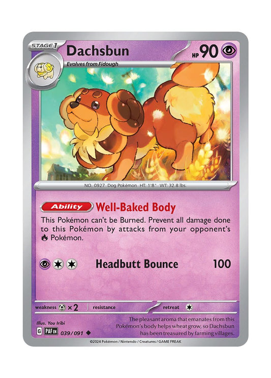 Dachsbun - Reverse Holo (039/91) - Paldean Fates