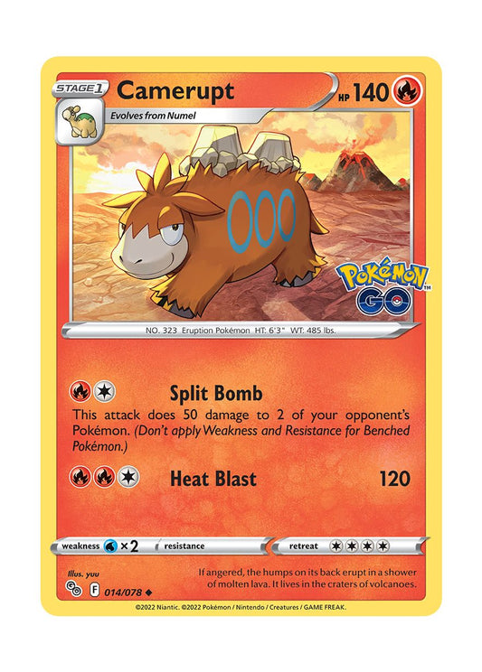 Camerupt - Reverse Holo (014/78) - Pokémon GO