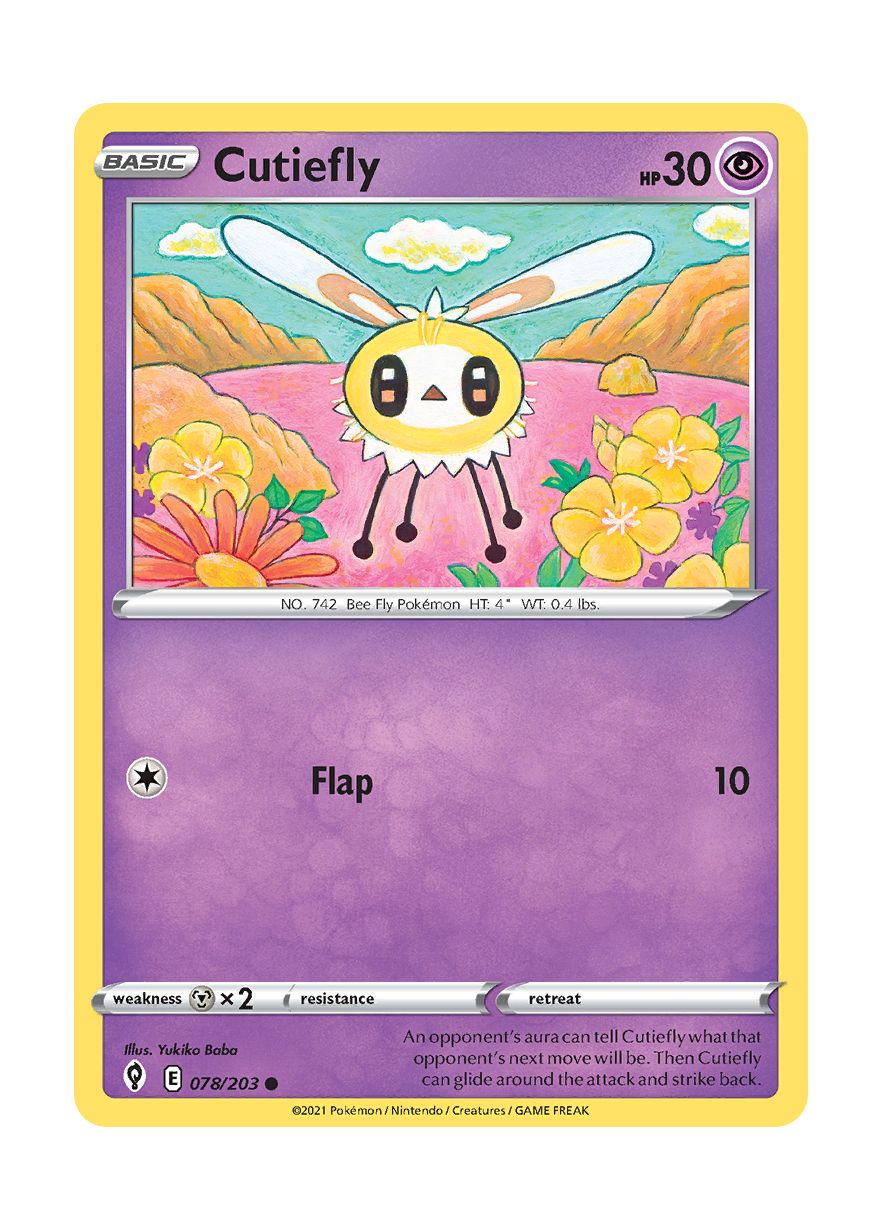 Cutiefly - Reverse Holo (078/203) - Evolving Skies