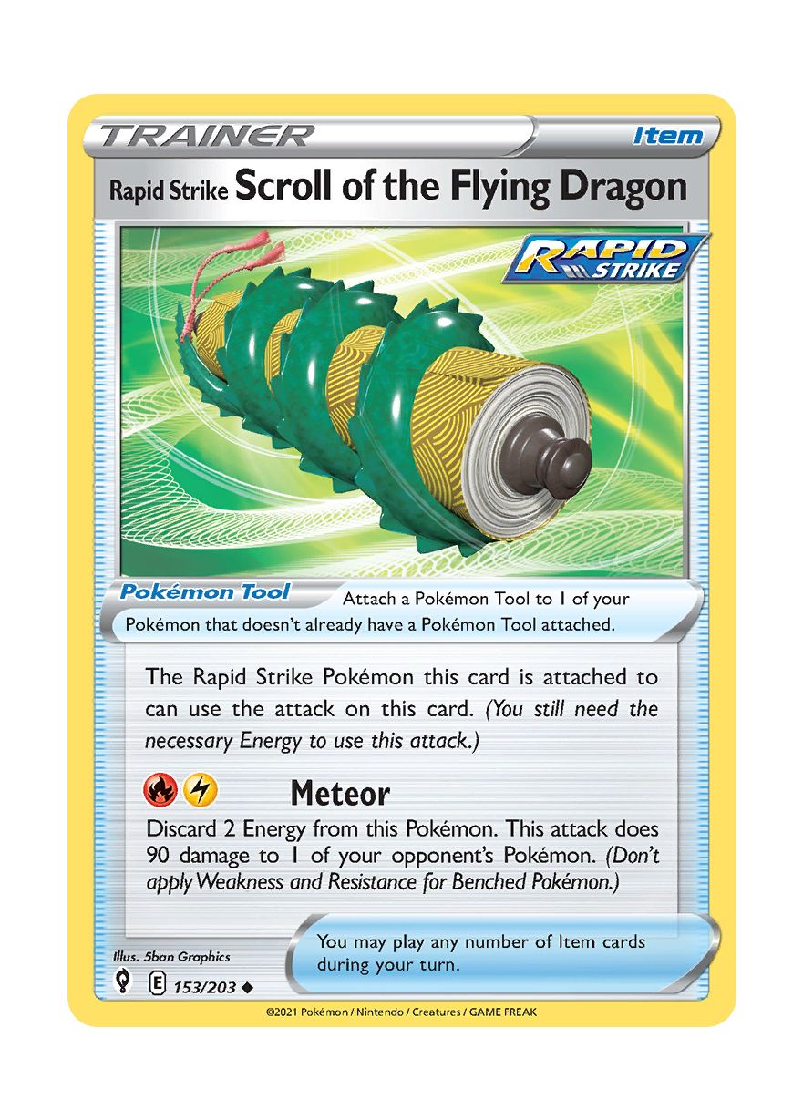 Rapid Strike Scroll of the Flying Dragon - Reverse Holo (153/203) - Evolving Skies