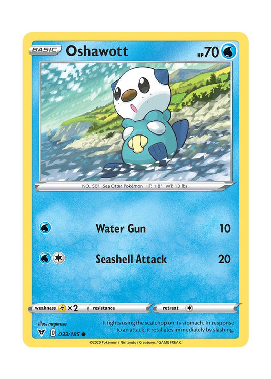 Oshawott - Reverse Holo (033/185) - Vivid Voltage