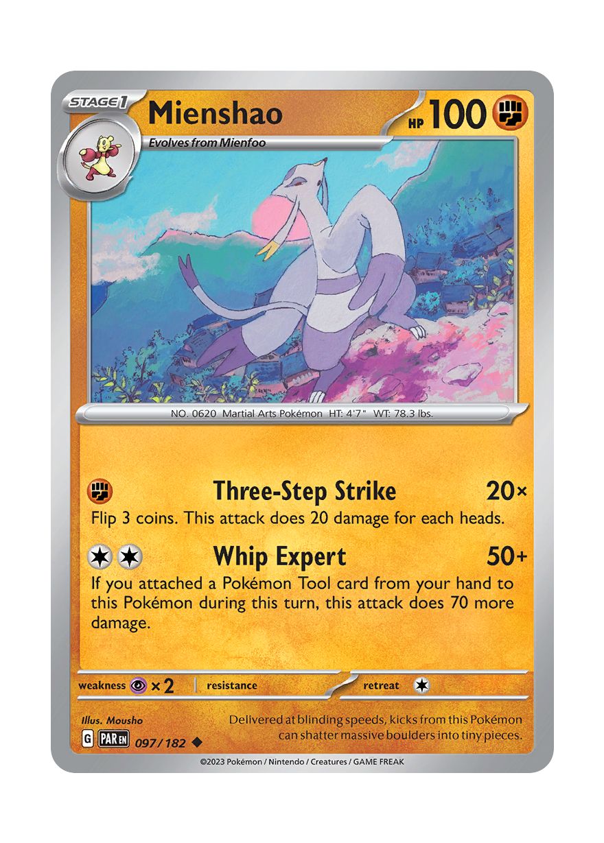 Mienshao - Reverse Holo (097/182) - Paradox Rift
