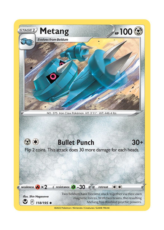 Metang - Reverse Holo (118/195) - Silver Tempest