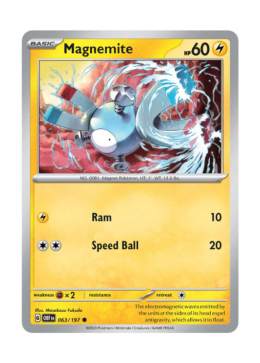 Magnemite - Reverse Holo (063/197) - Obsidian Flames