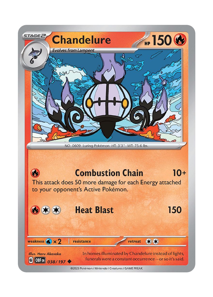 Chandelure - Reverse Holo (038/197) - Obsidian Flames