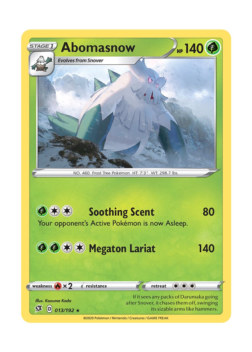 Abomasnow - Reverse Holo (013/192) - Rebel Clash