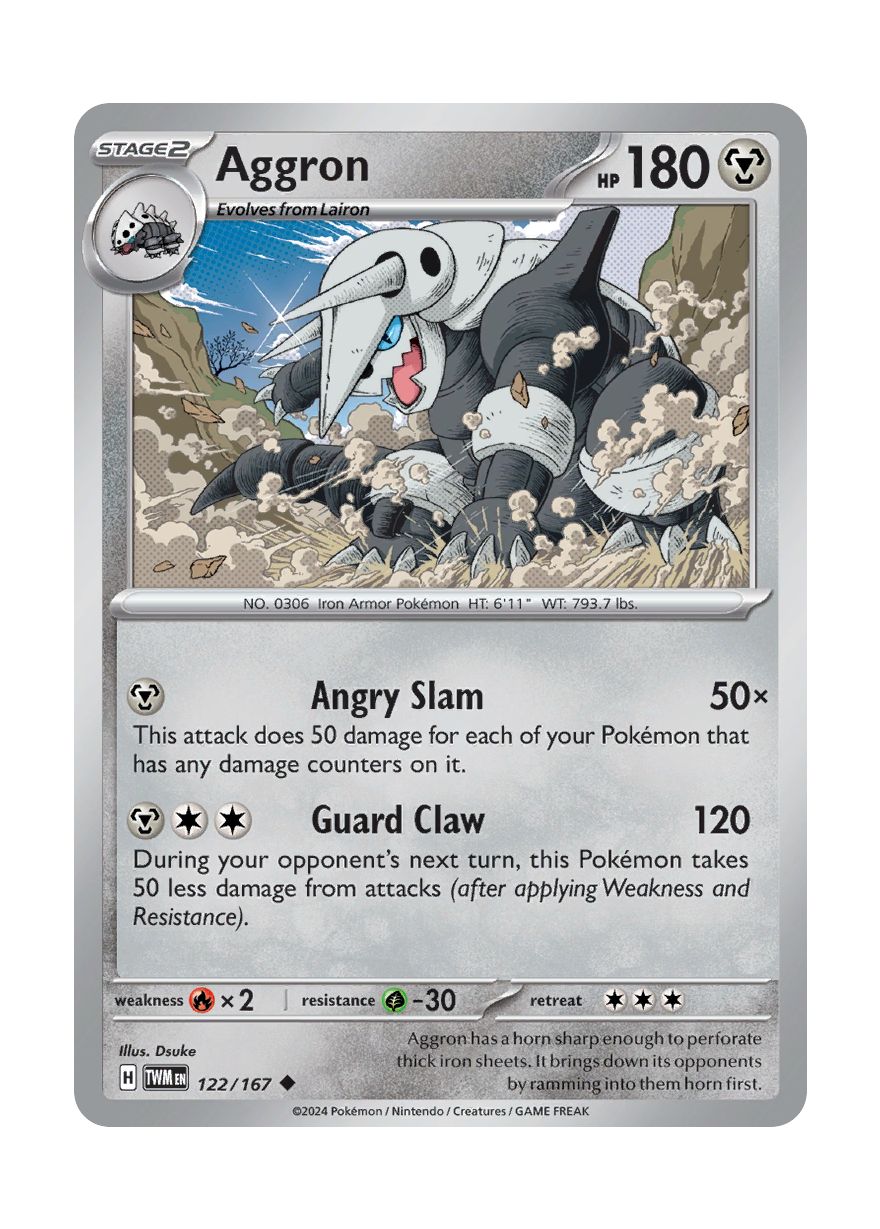 Aggron - Reverse Holo (122/167) - Twilight Masquerade