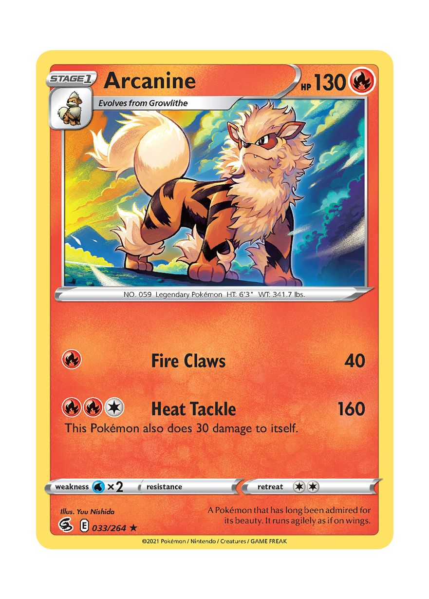 Arcanine - Reverse Holo (033/264) - Fusion Strike