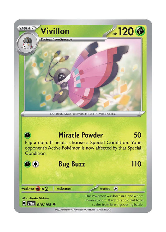 Vivillon - Reverse Holo (010/198) - Scarlet & Violet