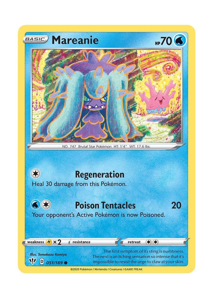 Mareanie - Reverse Holo (051/189) - Darkness Ablaze