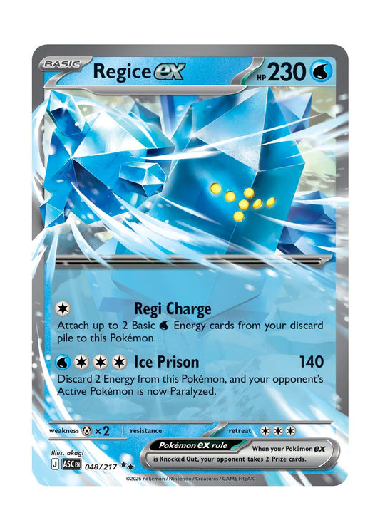 Regice ex (048/217) - Ascended Heroes