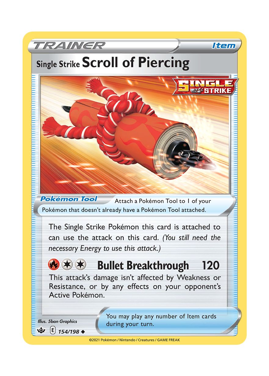 Single Strike Scroll of Piercing - Reverse Holo (154/198) - Chilling Reign