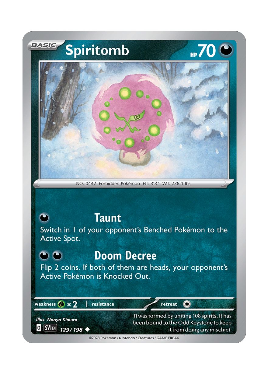 Spiritomb - Reverse Holo (129/198) - Scarlet & Violet