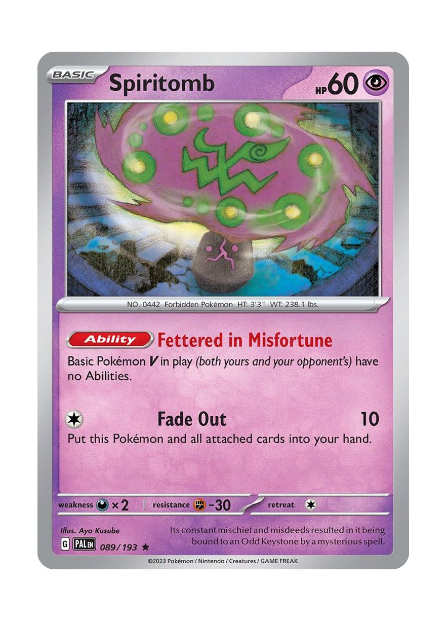 Spiritomb - Reverse Holo (089/193) - Paldea Evolved