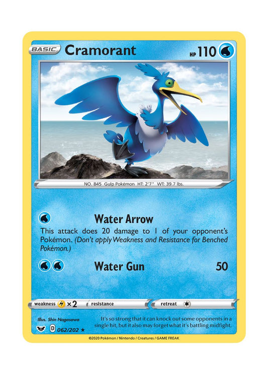 Cramorant - Reverse Holo (062/202) - Sword & Shield