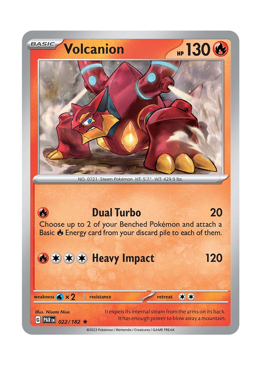 Volcanion - Reverse Holo (022/182) - Paradox Rift